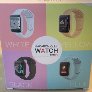 MACARON Smartwatch - White, Yellow, Black, Blue